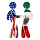 American Flag and Mexican Flag Shaking Hands Decal / Sticker 09