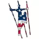 American Flag Lineman Decal / Sticker 03