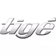 Simulated 3D Chrome Tige Decal / Sticker 11