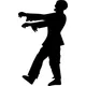 Walking Zombie Decal / Sticke 10