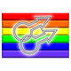 Rainbow International Gay Man IGM Flag Decal / Sticker 01