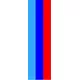 z 12 Inch BMW M Colors Racing Stripe Decal / Sticker 02