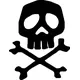 Captain Harlock Skull and Cross Bones Decal / Sticker 01