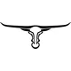 Bull Skull Longhorn Decal / Sticker 01