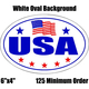 USA Country Oval Decal / Sticker With American Flag in BULK