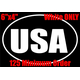 USA Country Oval Decal / Sticker BULK