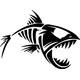 Fish Skeleton Decal / Sticker 09