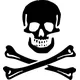 Jolly Roger Flag Decal / Sticker 25