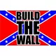 Build The Wall Rebel Flag Decal / Sticker 07