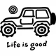 Life Is Good Jeep Decal / Sticker 02