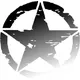 Faded Weathered Army Star Decal / Sticker 04