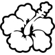 Hibiscus Flower Decal / Sticker 02