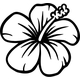 Hibiscus Flower Decal / Sticker 03