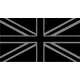 Great Britain Union Jack Flag Black and Silver Decal / Sticker 09