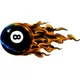 Flaming 8 Ball Decal / Sticker 03