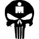 Punisher Ironman Decal / Sticker 175