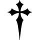 Dagger Cross Decal / Sticker 01