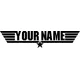 Top Gun Custom Name Decal / Sticker 13