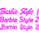 Barbie Style Custom Name Decal / Sticker 01