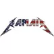 Metallica Style American Flag Ramair Decal / Sticker 04