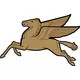 Gold and Black MobilGas Pegasus Decal / Sticker 28