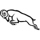 Jumping Ram Decal / Sticker