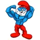 Muscular Papa Smurf Decal / Sticker 04