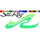 Green and Black Sea Ray Lettering and Logo Decal / Sticker 04