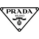 Black and White Prada Triangle Decal / Sticker 06