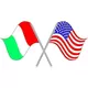 Italian and USA flags Decal / Sticker