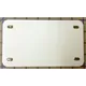 zz White Aluminum MOTORCYCLE License Plate