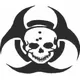 Biohazard Skull Decal / Sticker 02