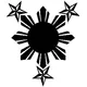 Filipino Sun with Stars Decal / Sticker