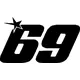 69 Nicky Hayden Decal / Sticker